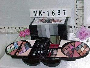 Kit De Maquiagem Completa Espelho Pincel Gloss Mk-1687